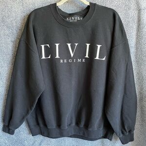 Civil Regime Black Crewneck